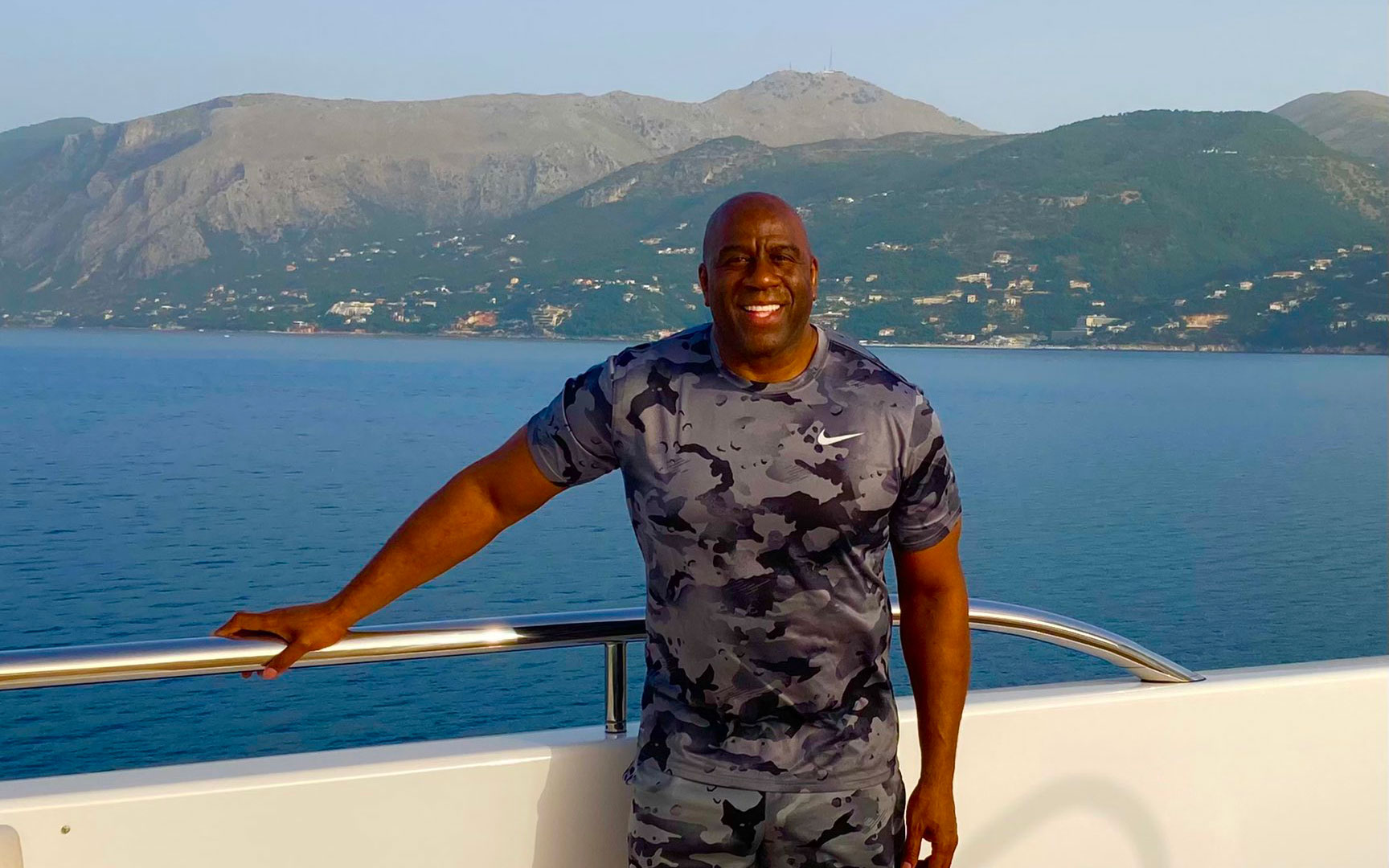 ‘Magic’ Johnson on Vacation in Greece Greece Is