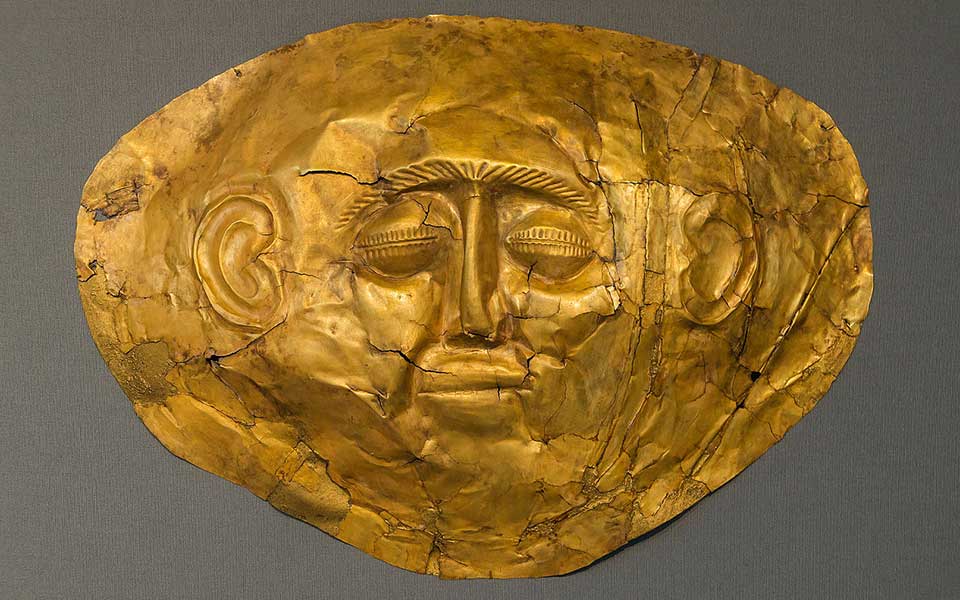 Mycenaean gold Mask of Agamemnon - Mycenae - National