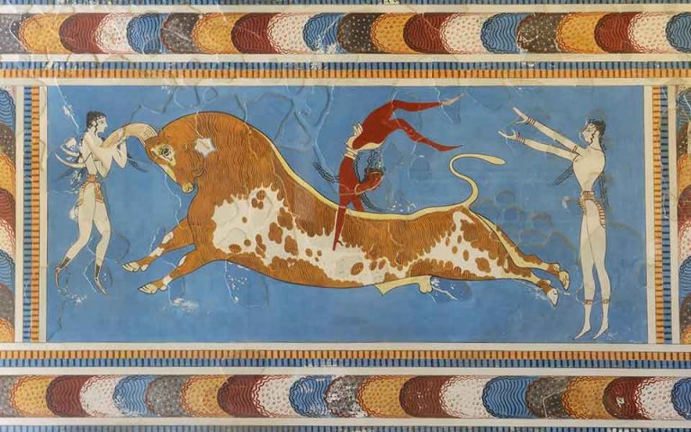 Minoan-Bull-Leaping-Fresco - Greece Is